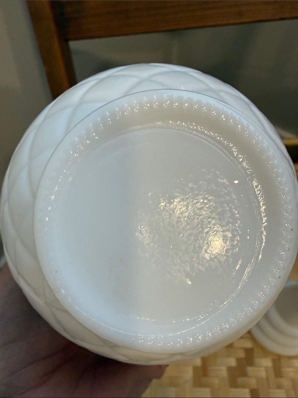 White Milk Glass Bud Vase Set Different Sizes - Picture 2 of 12